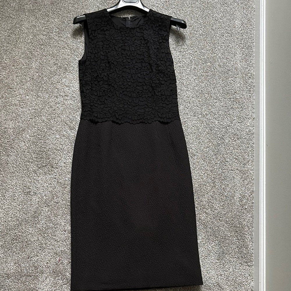 Dolce & Gabbana Black Sheath Midi Dress